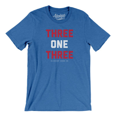 Detroit 313 Area Code Men/Unisex T-Shirt-Heather True Royal-Allegiant Goods Co. Vintage Sports Apparel