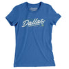 Dallas Retro Women's T-Shirt-Heather True Royal-Allegiant Goods Co. Vintage Sports Apparel