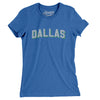 Dallas Varsity Women's T-Shirt-Heather True Royal-Allegiant Goods Co. Vintage Sports Apparel