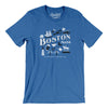 Boston Things Men/Unisex T-Shirt-Heather True Royal-Allegiant Goods Co. Vintage Sports Apparel