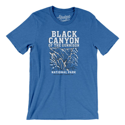 Black Canyon Of The Gunnison National Park Men/Unisex T-Shirt-Heather True Royal-Allegiant Goods Co. Vintage Sports Apparel