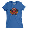 San Angelo Outlaws Women's T-Shirt-Heather True Royal-Allegiant Goods Co. Vintage Sports Apparel