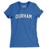 Durham Varsity Women's T-Shirt-Heather True Royal-Allegiant Goods Co. Vintage Sports Apparel