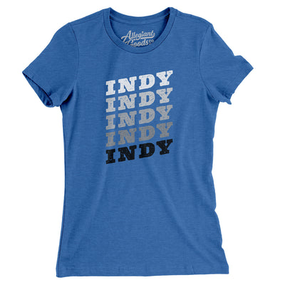 Indy Vintage Repeat Women's T-Shirt-Heather True Royal-Allegiant Goods Co. Vintage Sports Apparel