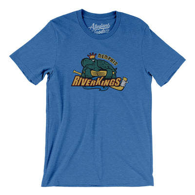 Memphis Riverkings Men/Unisex T-Shirt-Heather True Royal-Allegiant Goods Co. Vintage Sports Apparel