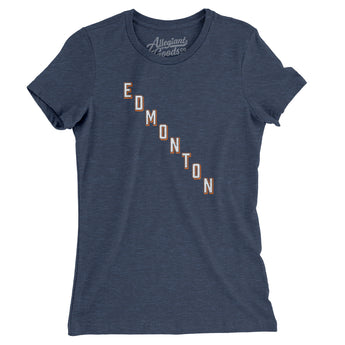 Edmonton Hockey Jersey Women's T-Shirt-Indigo-Allegiant Goods Co. Vintage Sports Apparel