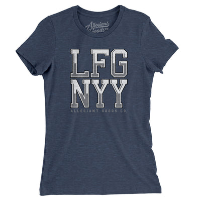 Lfg Nyy Women's T-Shirt-Indigo-Allegiant Goods Co. Vintage Sports Apparel