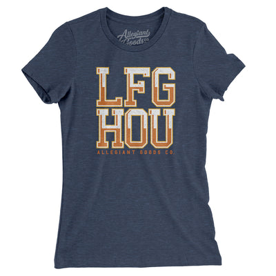Lfg Hou Women's T-Shirt-Indigo-Allegiant Goods Co. Vintage Sports Apparel
