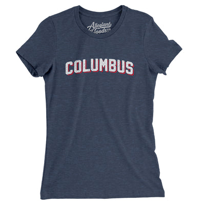 Columbus Varsity Women's T-Shirt-Indigo-Allegiant Goods Co. Vintage Sports Apparel
