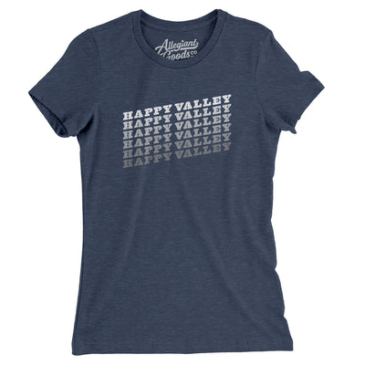 Happy Valley Vintage Repeat Women's T-Shirt-Indigo-Allegiant Goods Co. Vintage Sports Apparel