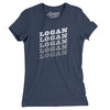 Logan Vintage Repeat Women's T-Shirt-Indigo-Allegiant Goods Co. Vintage Sports Apparel