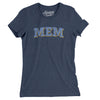 Mem Varsity Women's T-Shirt-Indigo-Allegiant Goods Co. Vintage Sports Apparel