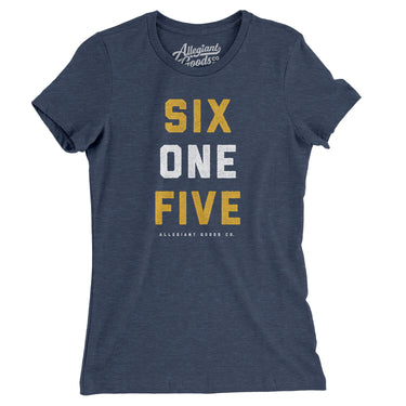 Nashville 615 Women's T-Shirt-Indigo-Allegiant Goods Co. Vintage Sports Apparel