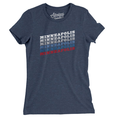 Minneapolis Vintage Repeat Women's T-Shirt-Indigo-Allegiant Goods Co. Vintage Sports Apparel
