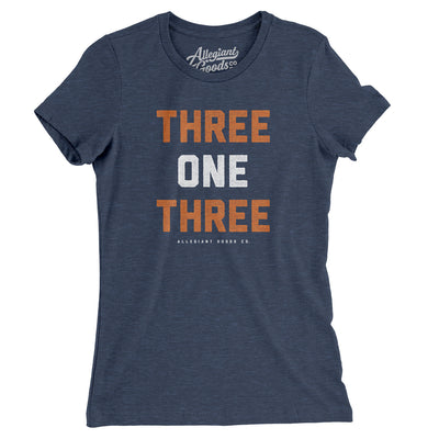Detroit 313 Area Code Women's T-Shirt-Indigo-Allegiant Goods Co. Vintage Sports Apparel