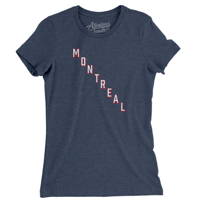 Montreal Hockey Jersey Women's T-Shirt-Indigo-Allegiant Goods Co. Vintage Sports Apparel