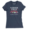 Turner Field Women's T-Shirt-Indigo-Allegiant Goods Co. Vintage Sports Apparel