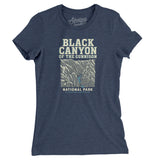Black Canyon Of The Gunnison National Park Women's T-Shirt-Indigo-Allegiant Goods Co. Vintage Sports Apparel