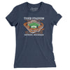 Tiger Stadium Women's T-Shirt-Indigo-Allegiant Goods Co. Vintage Sports Apparel