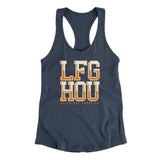 Lfg Hou Women's Racerback Tank-Allegiant Goods Co. Vintage Sports Apparel