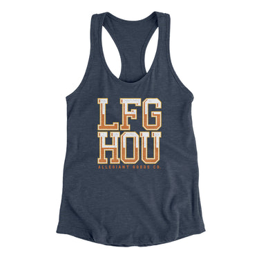 Lfg Hou Women's Racerback Tank-Allegiant Goods Co. Vintage Sports Apparel