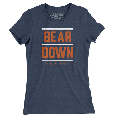 Bear Down Women's T-Shirt-Indigo-Allegiant Goods Co. Vintage Sports Apparel