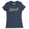 Detroit Overprint Women's T-Shirt-Indigo-Allegiant Goods Co. Vintage Sports Apparel