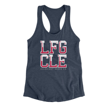 Lfg Cle Women's Racerback Tank-Allegiant Goods Co. Vintage Sports Apparel