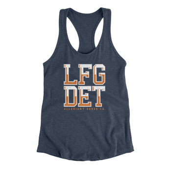 Lfg Det Women's Racerback Tank-Allegiant Goods Co. Vintage Sports Apparel