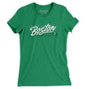 Boston Retro Women's T-Shirt-Kelly Green-Allegiant Goods Co. Vintage Sports Apparel