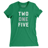Philadelphia 215 Women's T-Shirt-Kelly Green-Allegiant Goods Co. Vintage Sports Apparel