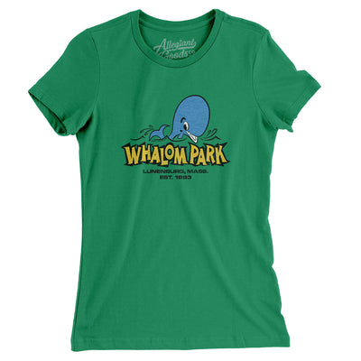 Whalom Park Amusement Park Women's T-Shirt-Kelly-Allegiant Goods Co. Vintage Sports Apparel