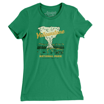 Yellowstone National Park Old Faithful Women's T-Shirt-Kelly-Allegiant Goods Co. Vintage Sports Apparel
