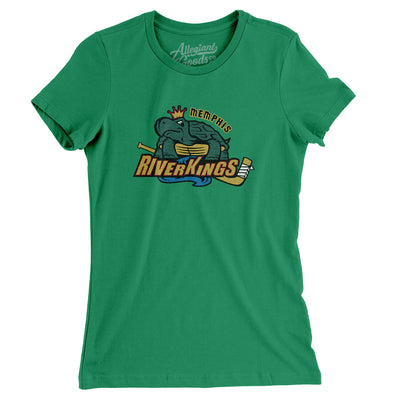 Memphis Riverkings Women's T-Shirt-Kelly-Allegiant Goods Co. Vintage Sports Apparel