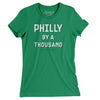 Philly By A Thousand Women's T-Shirt-Kelly-Allegiant Goods Co. Vintage Sports Apparel