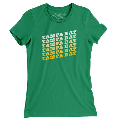 Tampa Bay Vintage Repeat Women's T-Shirt-Kelly-Allegiant Goods Co. Vintage Sports Apparel