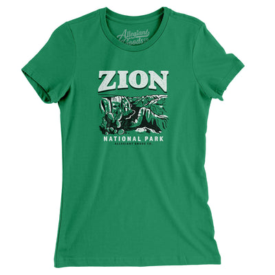 Zion National Park Women's T-Shirt-Kelly-Allegiant Goods Co. Vintage Sports Apparel