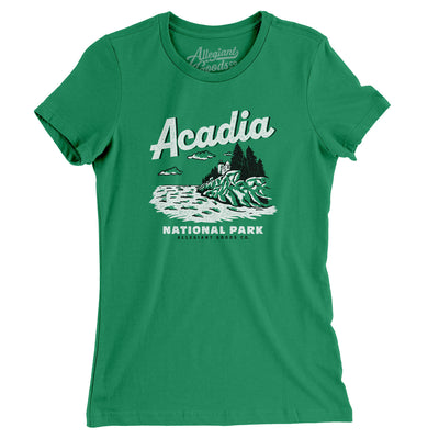 Acadia National Park Women's T-Shirt-Kelly-Allegiant Goods Co. Vintage Sports Apparel