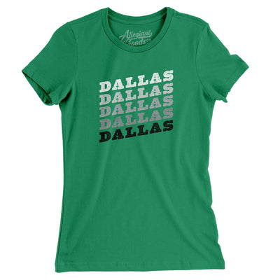 Dallas Vintage Repeat Women's T-Shirt-Kelly-Allegiant Goods Co. Vintage Sports Apparel