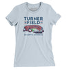 Turner Field Women's T-Shirt-Light Blue-Allegiant Goods Co. Vintage Sports Apparel