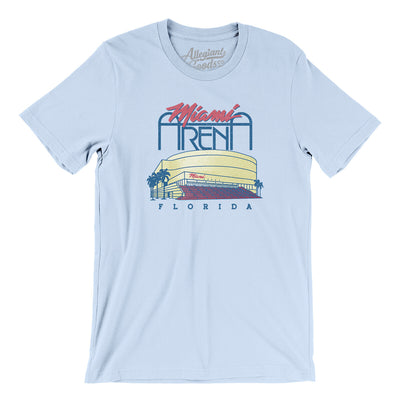 Miami Arena Men/Unisex T-Shirt-Light Blue-Allegiant Goods Co. Vintage Sports Apparel