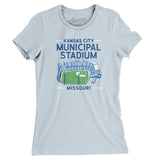 Kansas City Municipal Stadium Women's T-Shirt-Allegiant Goods Co. Vintage Sports Apparel