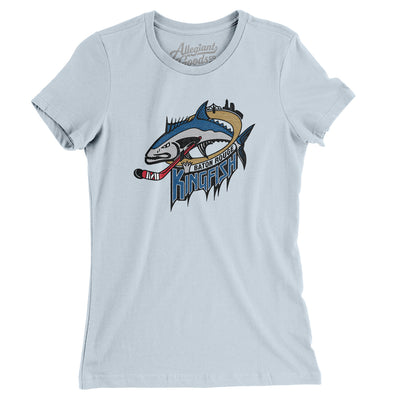 Baton Rouge Kingfish Women's T-Shirt-Light Blue-Allegiant Goods Co. Vintage Sports Apparel