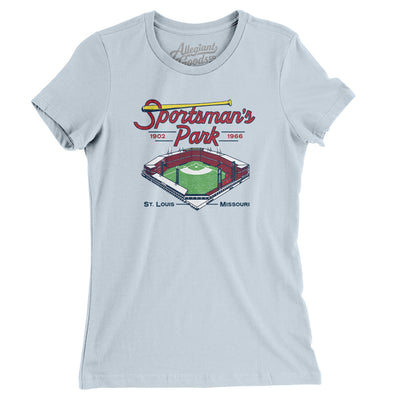 Sportsmans Park St. Louis Women's T-Shirt-Light Blue-Allegiant Goods Co. Vintage Sports Apparel