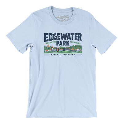 Edgewater Park Men/Unisex T-Shirt-Light Blue-Allegiant Goods Co. Vintage Sports Apparel