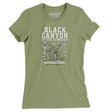 Black Canyon Of The Gunnison National Park Women's T-Shirt-Light Olive-Allegiant Goods Co. Vintage Sports Apparel