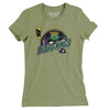 Jacksonville Lizard Kings Women's T-Shirt-Light Olive-Allegiant Goods Co. Vintage Sports Apparel