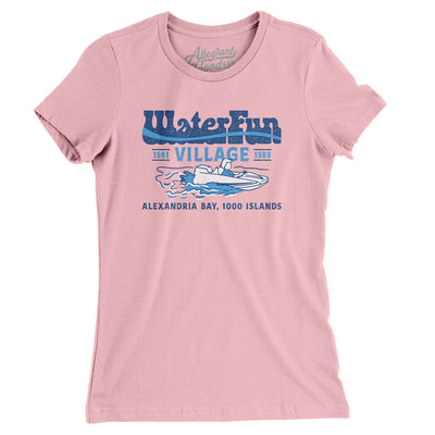 Waterfun Village Women's T-Shirt-Light Pink-Allegiant Goods Co. Vintage Sports Apparel