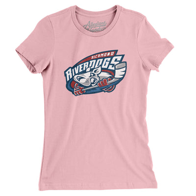 Richmond Riverdogs Women's T-Shirt-Light Pink-Allegiant Goods Co. Vintage Sports Apparel
