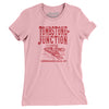 Tombstone Junction Women's T-Shirt-Light Pink-Allegiant Goods Co. Vintage Sports Apparel